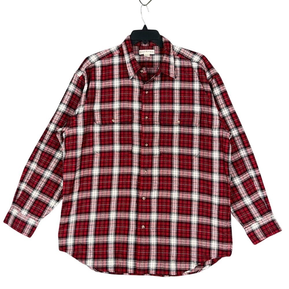 Banana Republic Plaid Shirt Men XL‎ Workwear Grunge Streetwear Archive Americana